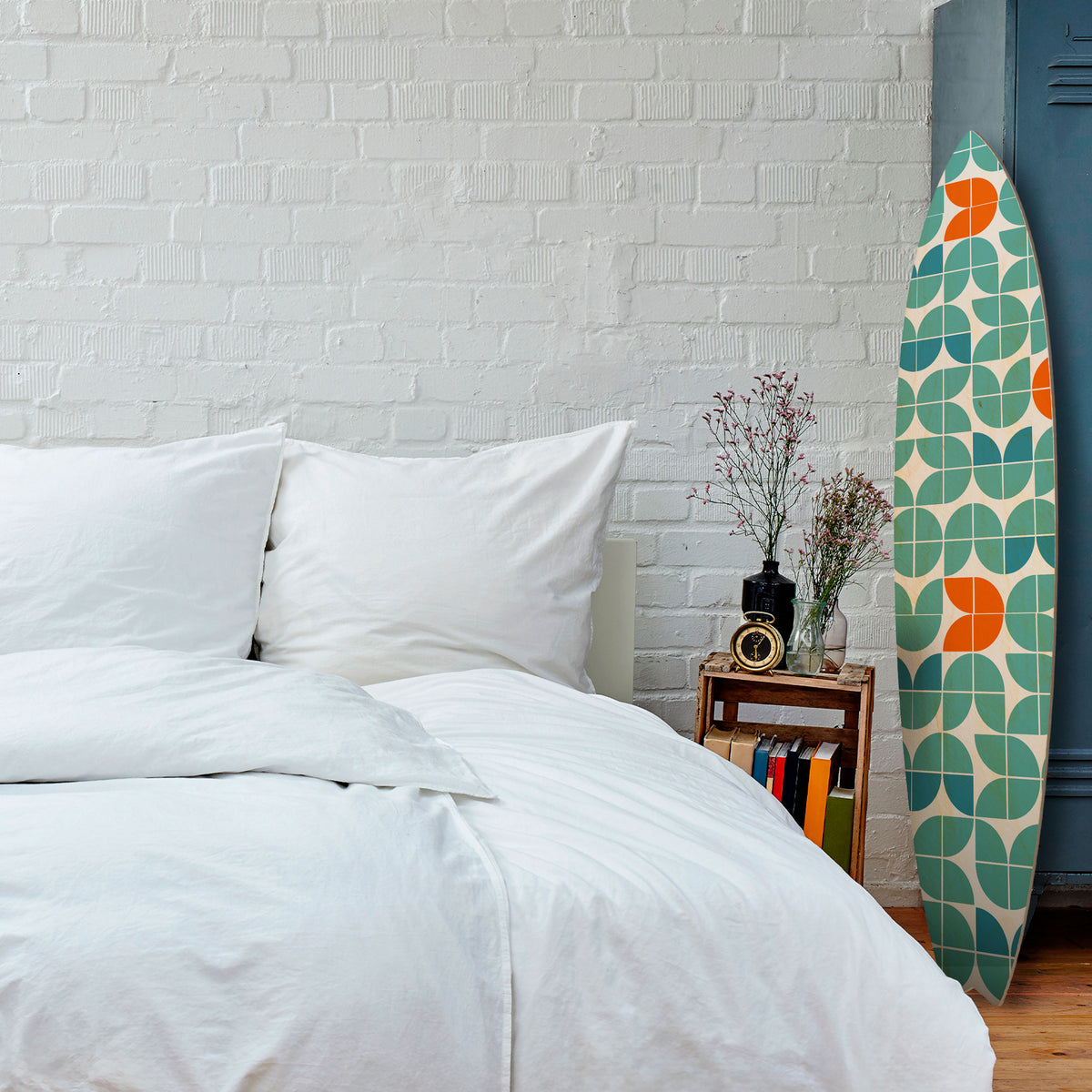 BE THE CHANGE Dekorativní panel ve tvaru surfu