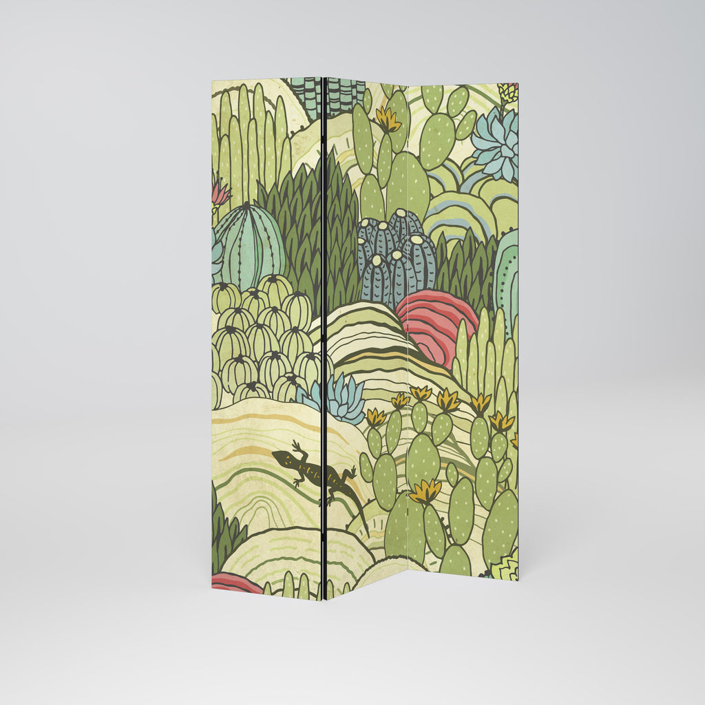 SUCCULENTS KALEIDOSCOPE 3dílný paraván