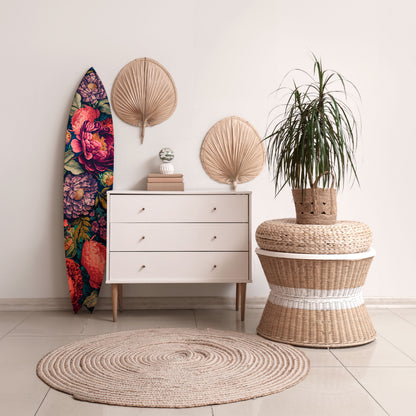 BLOOMING ELEGANCE Dekorativní panel ve tvaru surfu