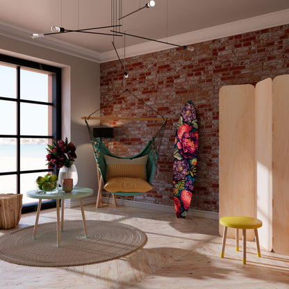 BLOOMING ELEGANCE Dekorativní panel ve tvaru surfu