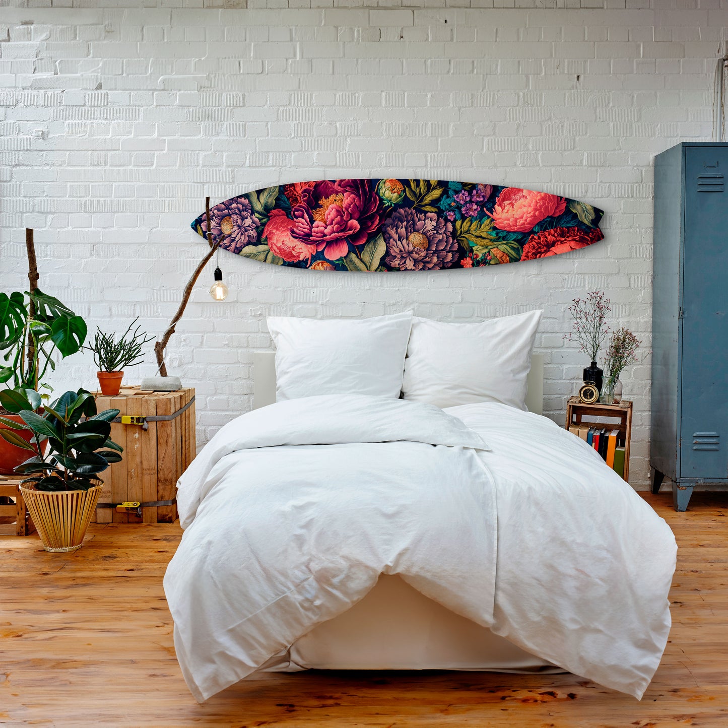 BLOOMING ELEGANCE Dekorativní panel ve tvaru surfu
