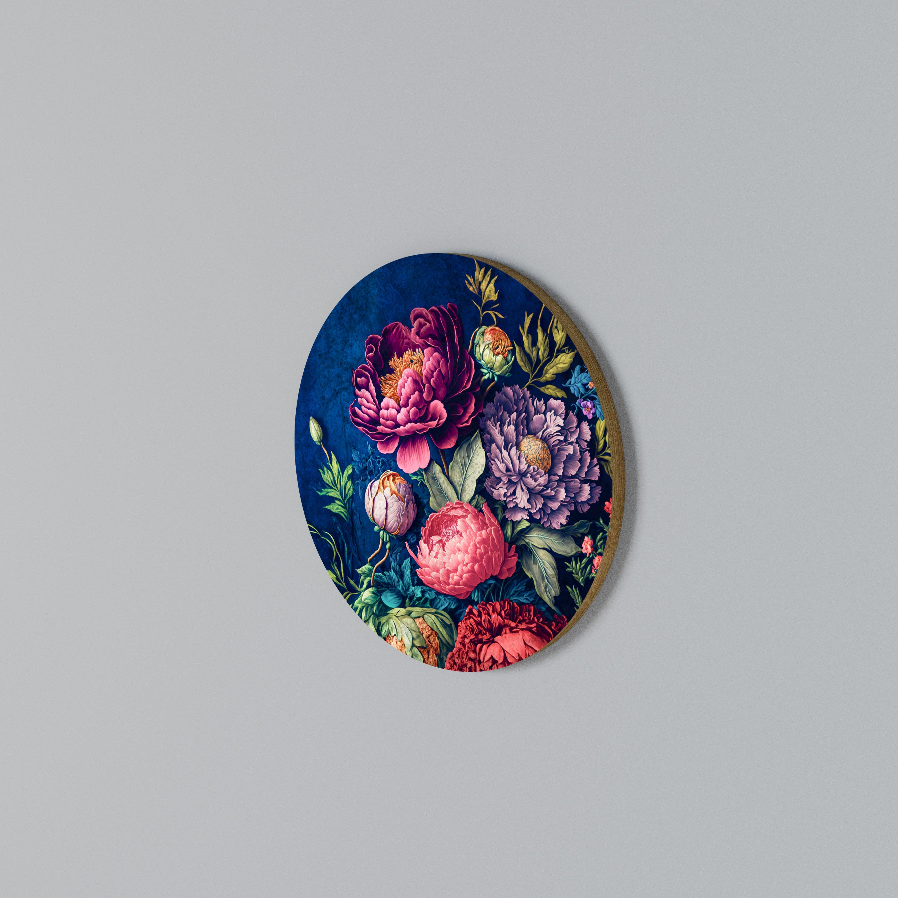 BLOOMING ELEGANCE Round Wall Art