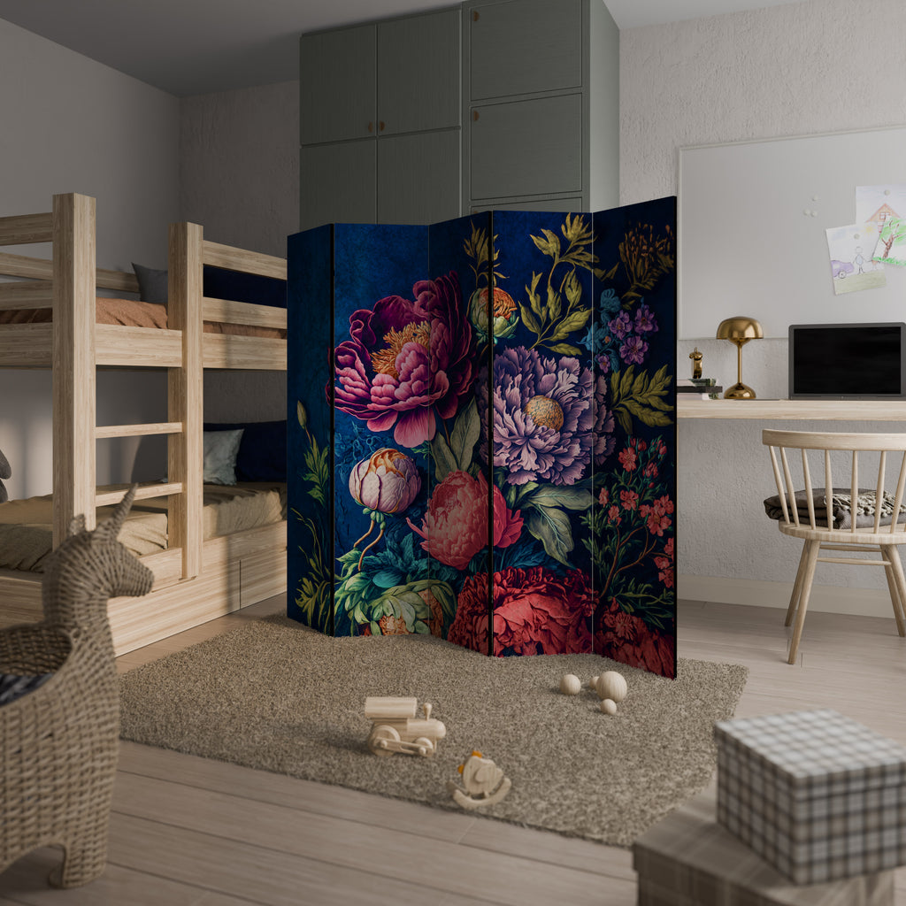 BLOOMING ELEGANCE 5-Panel Room Divider