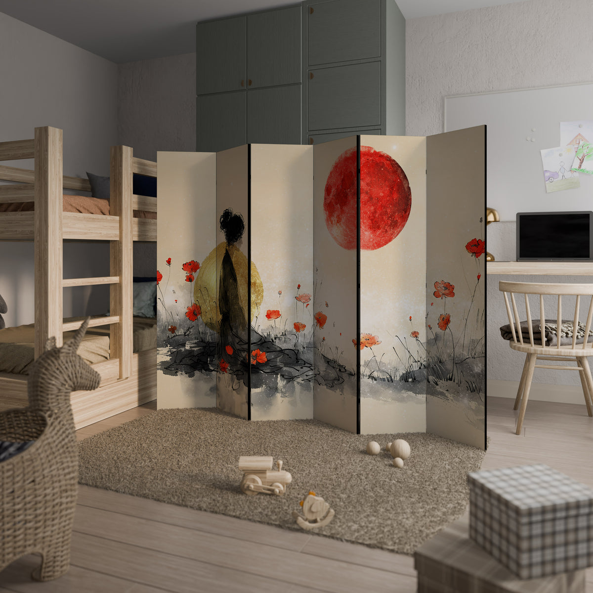 GOLDEN GLOW MEDITATION 6dílný paraván