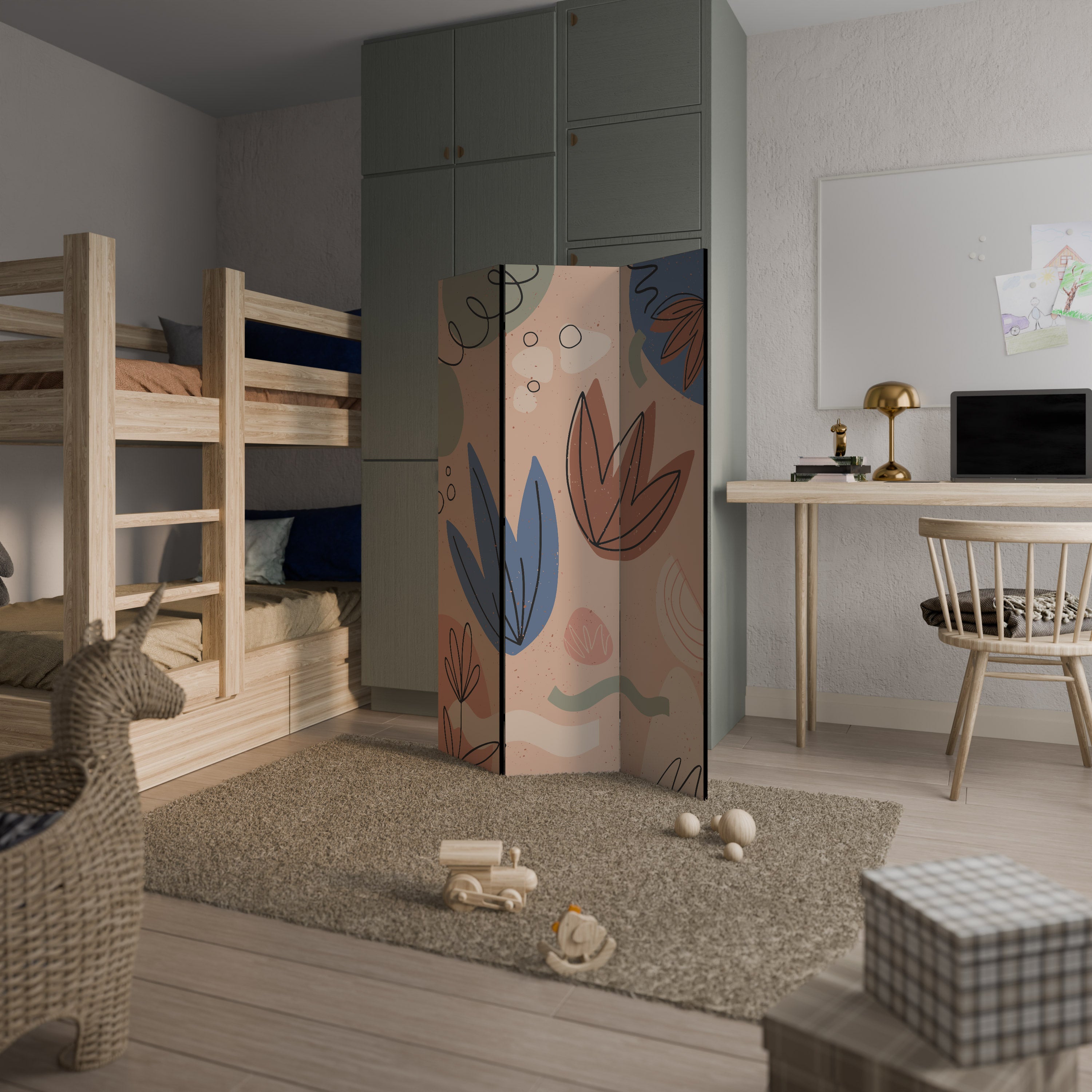 PASTEL DESTINY 3-Panel Room Divider