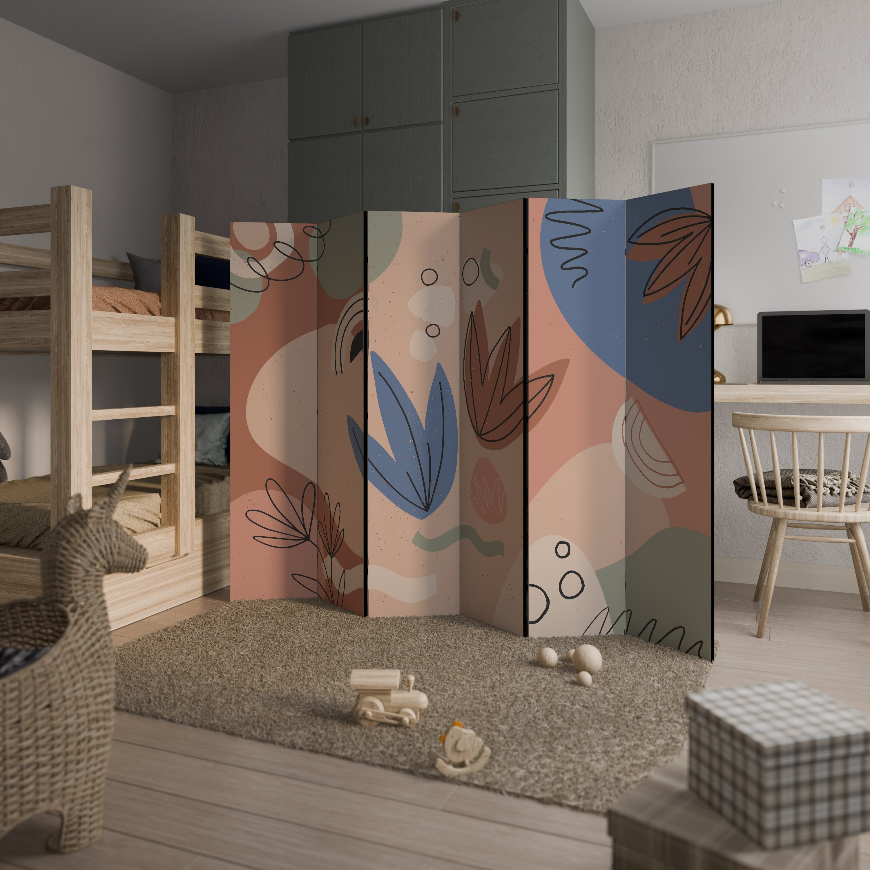 PASTEL DESTINY 6dílný paraván