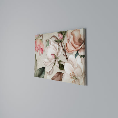 FLORAL GRACE Horizontal Canvas Print