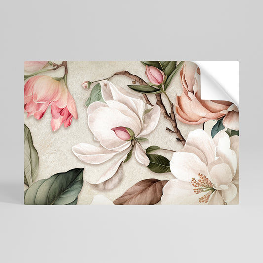 FLORAL GRACE Vodorovný samolepicí plakát