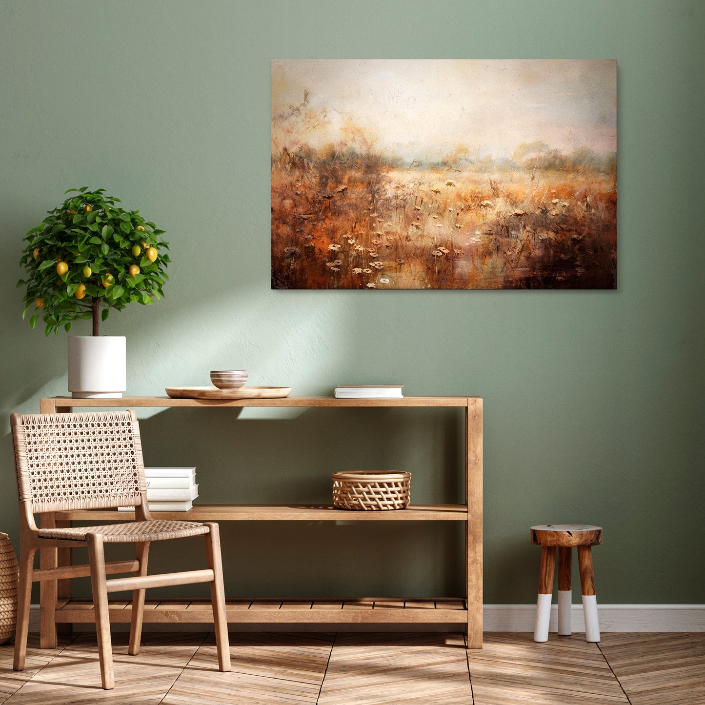 TRANQUIL FIELD Horizontal Canvas Print