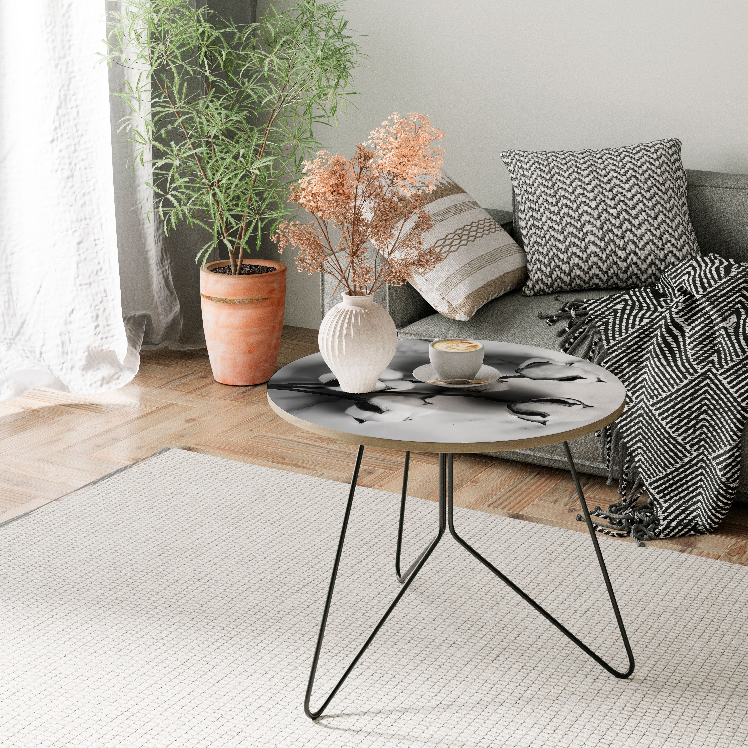 MONOCHROME COTTON DREAMS Coffee Table