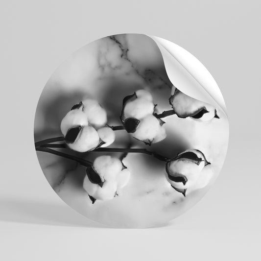 MONOCHROME COTTON DREAMS Kulatá samolepka