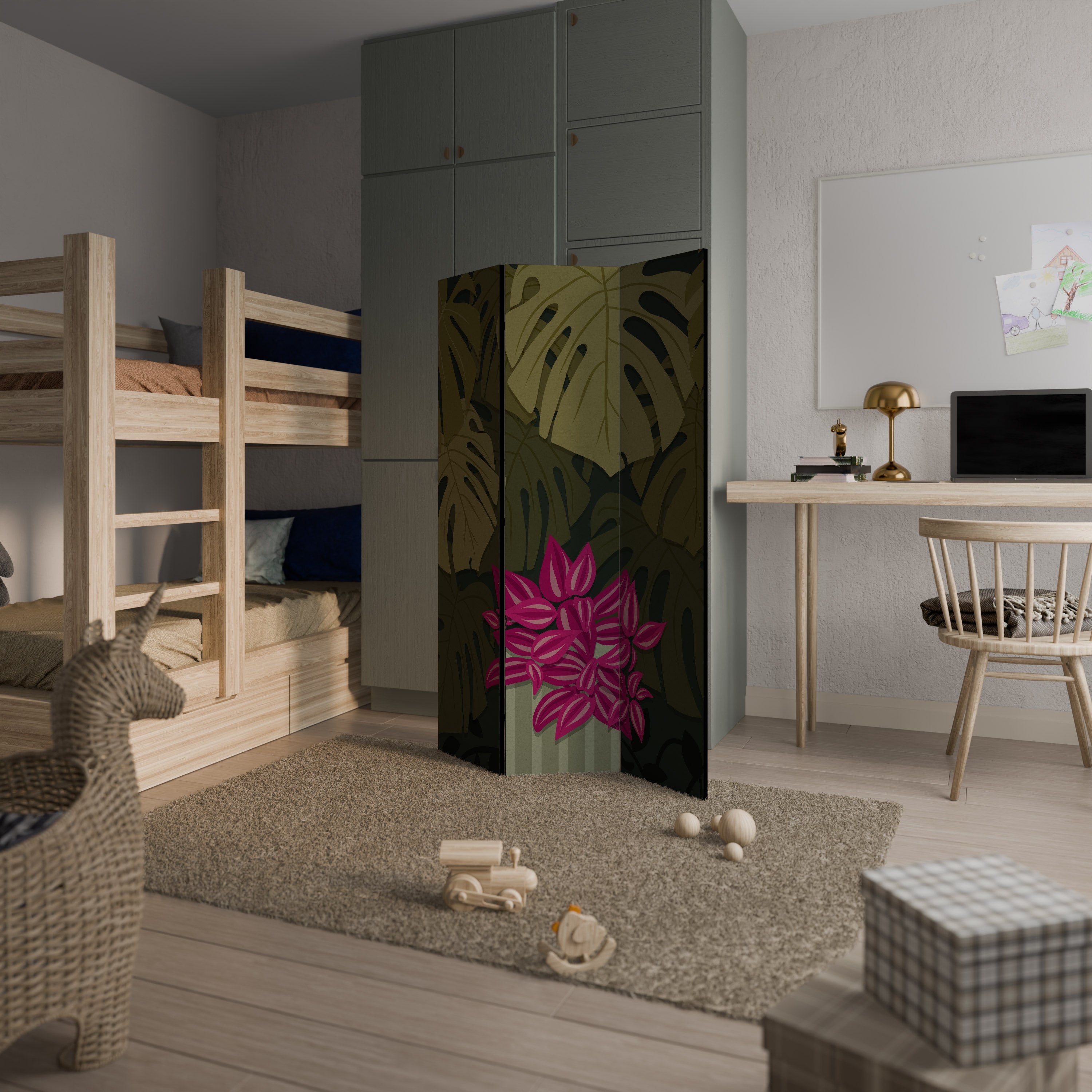 TROPICAL BEAUTY 3dílný paraván