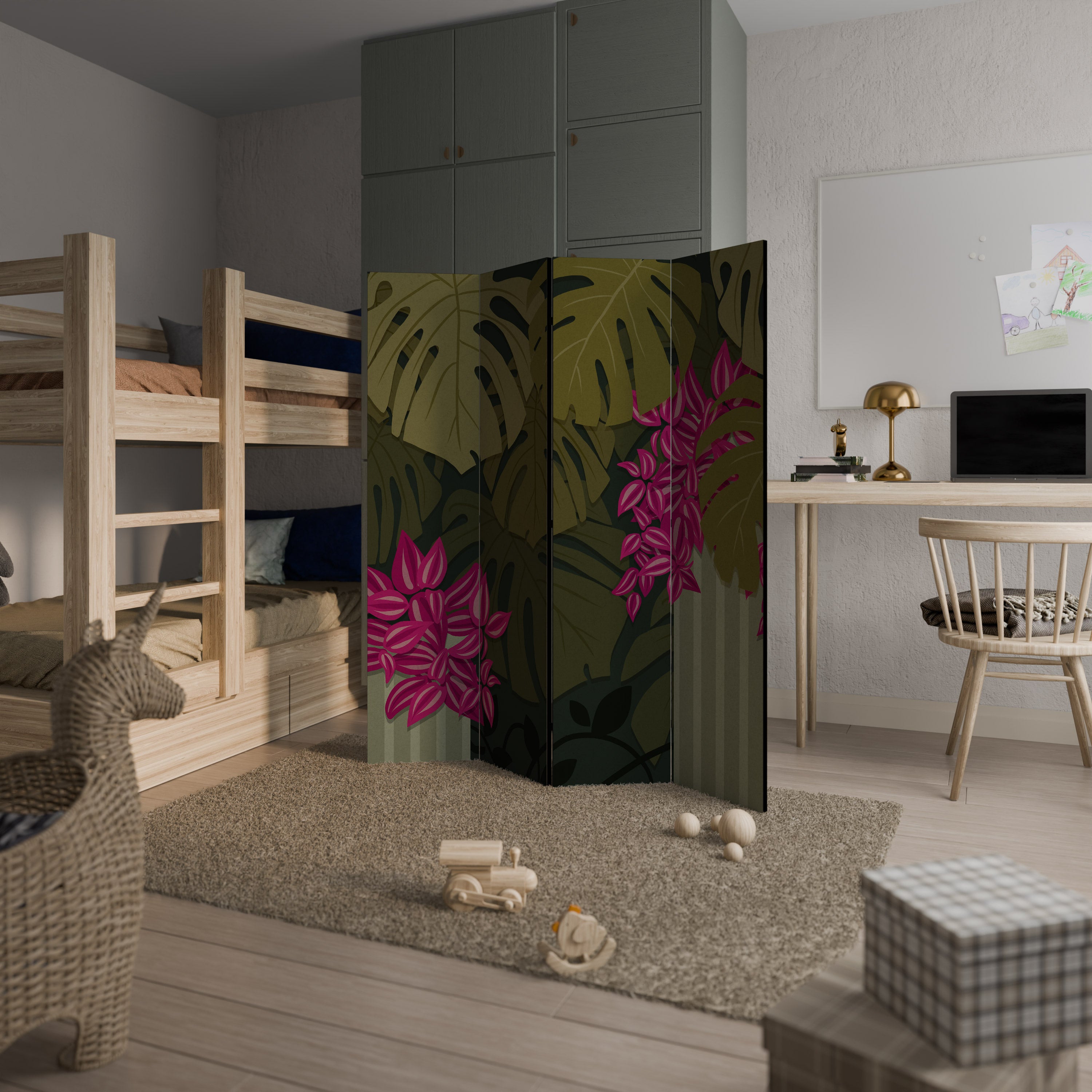 TROPICAL BEAUTY 4dílný paraván