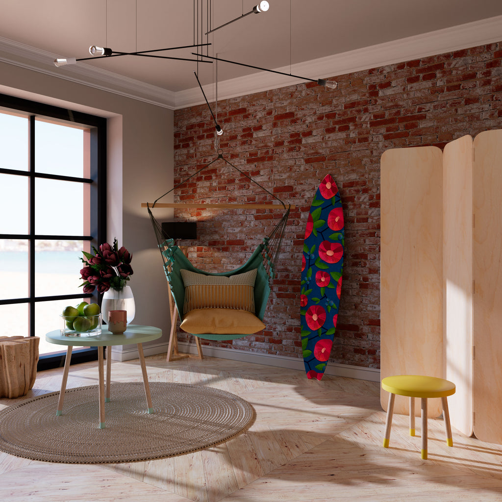 SPRING THOUGHTS Dekorativní panel ve tvaru surfu