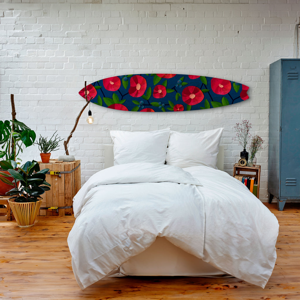 SPRING THOUGHTS Dekorativní panel ve tvaru surfu