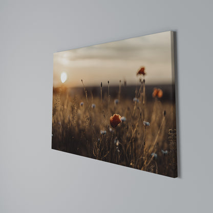 GLOWING MEADOWS AT DUSK Horizontal Canvas Print