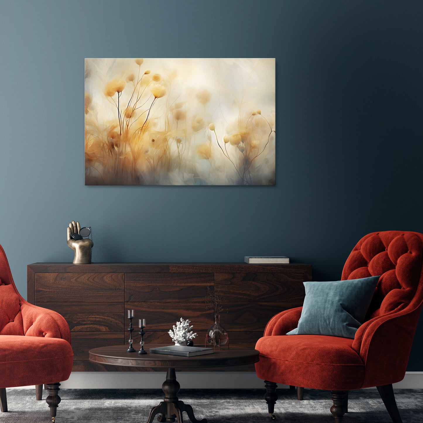 GOLDEN HUE EMBRACE Horizontal Canvas Print