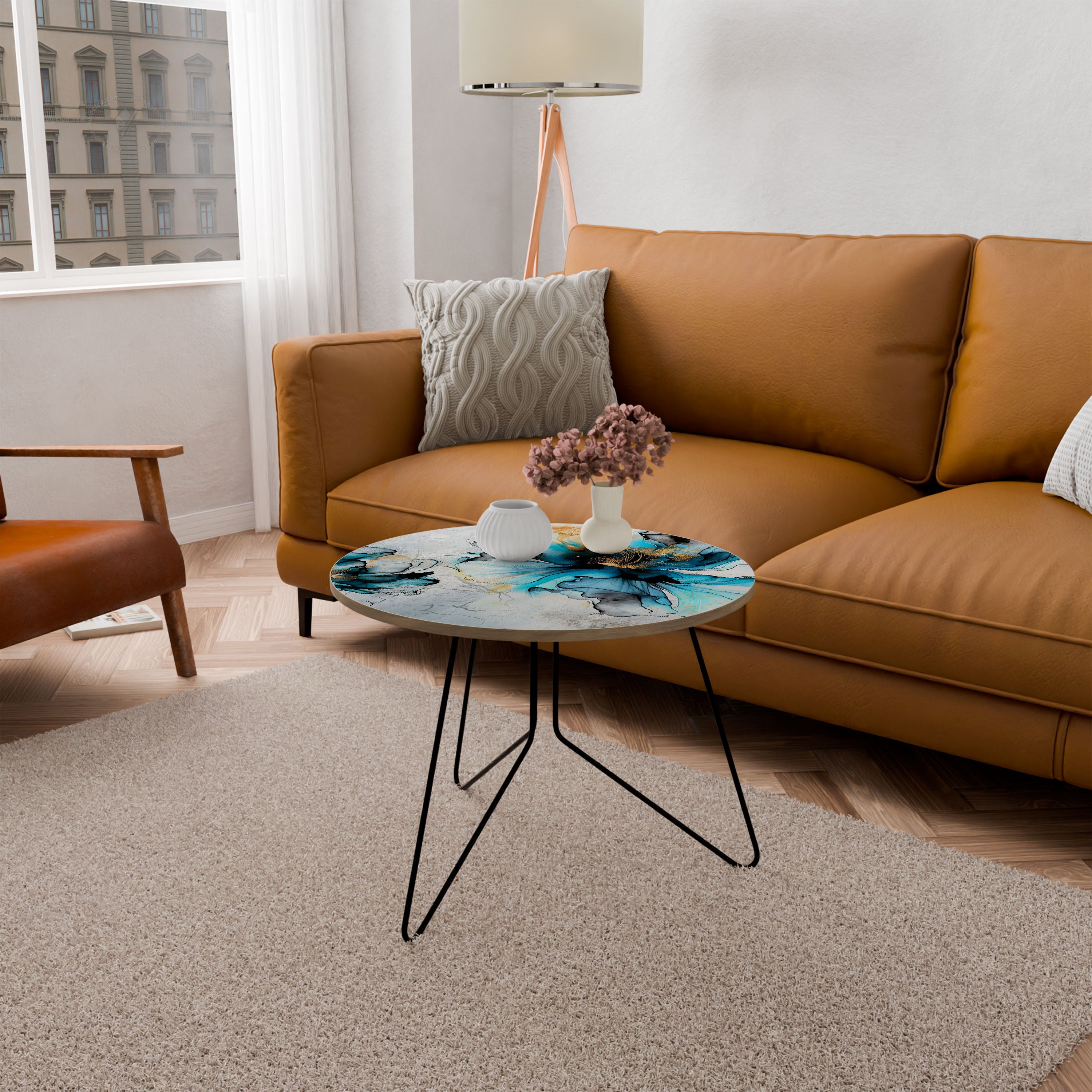 COBALT BLOSSOMS Coffee Table