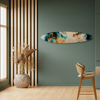 COBALT BLOSSOMS Dekorativní panel ve tvaru surfu