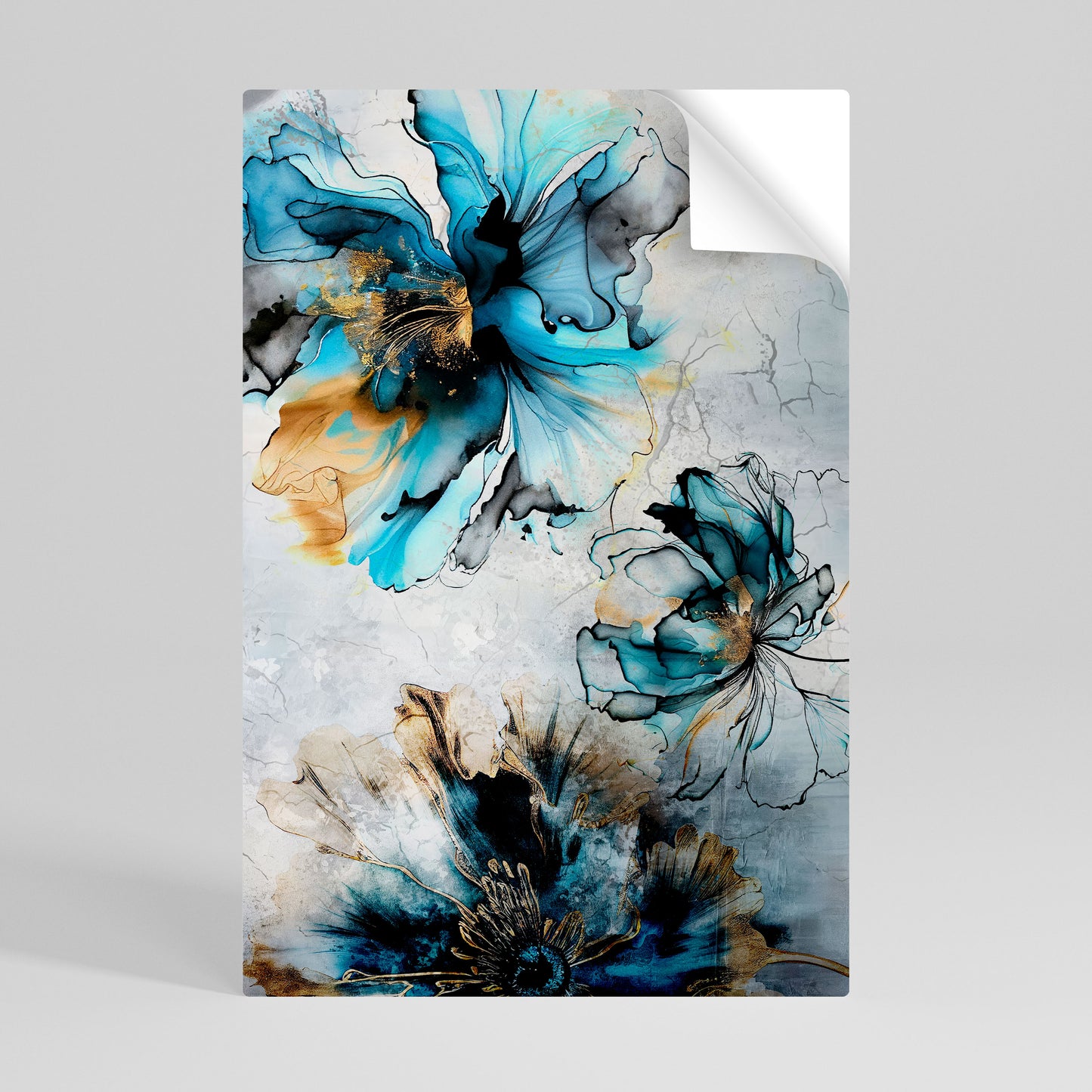 COBALT BLOSSOMS Svislý samolepicí plakát