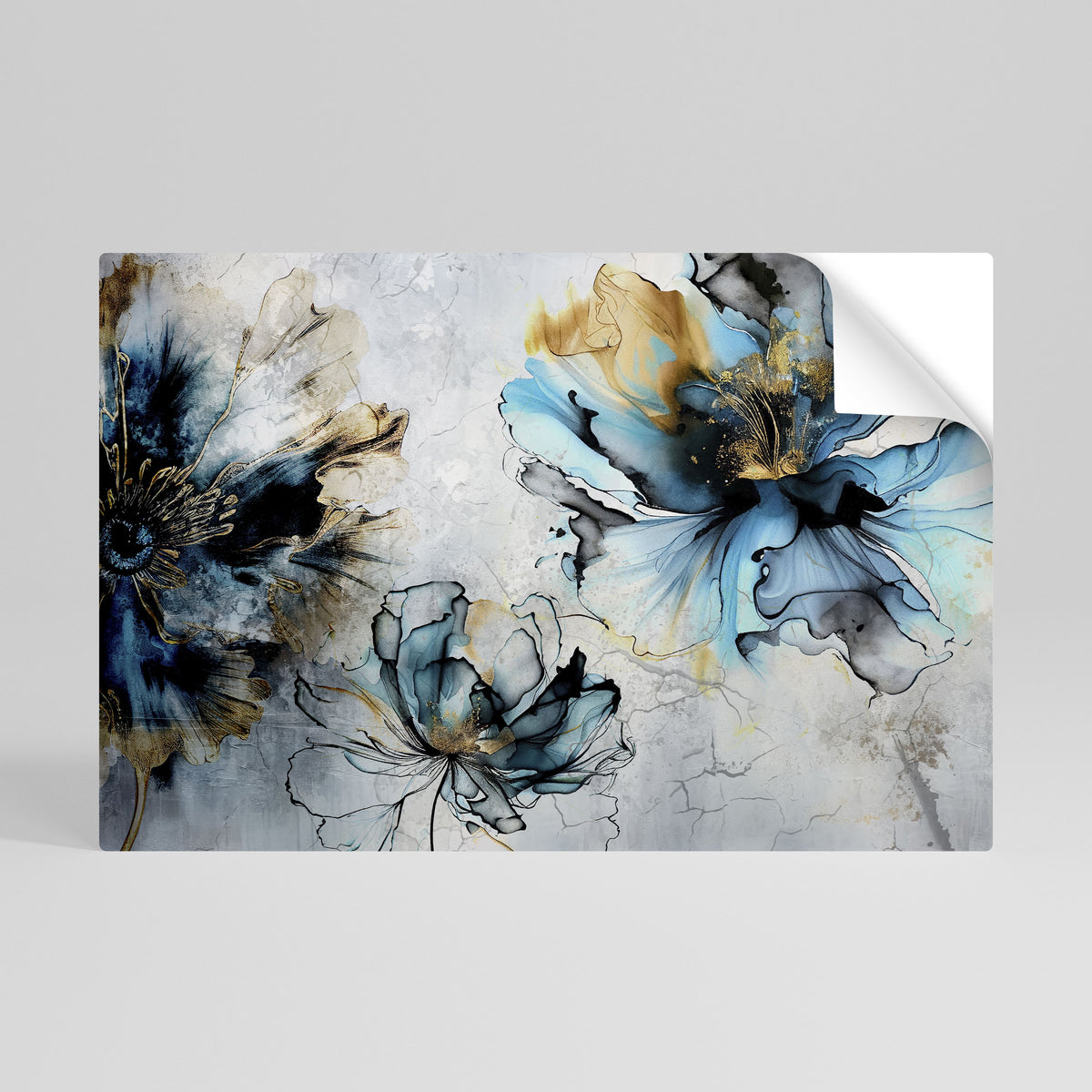 COBALT BLOSSOMS Vodorovný samolepicí plakát