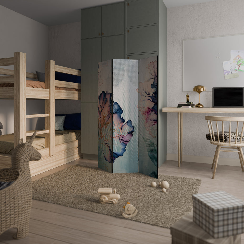 ICY BLOSSOMS 3dílný paraván