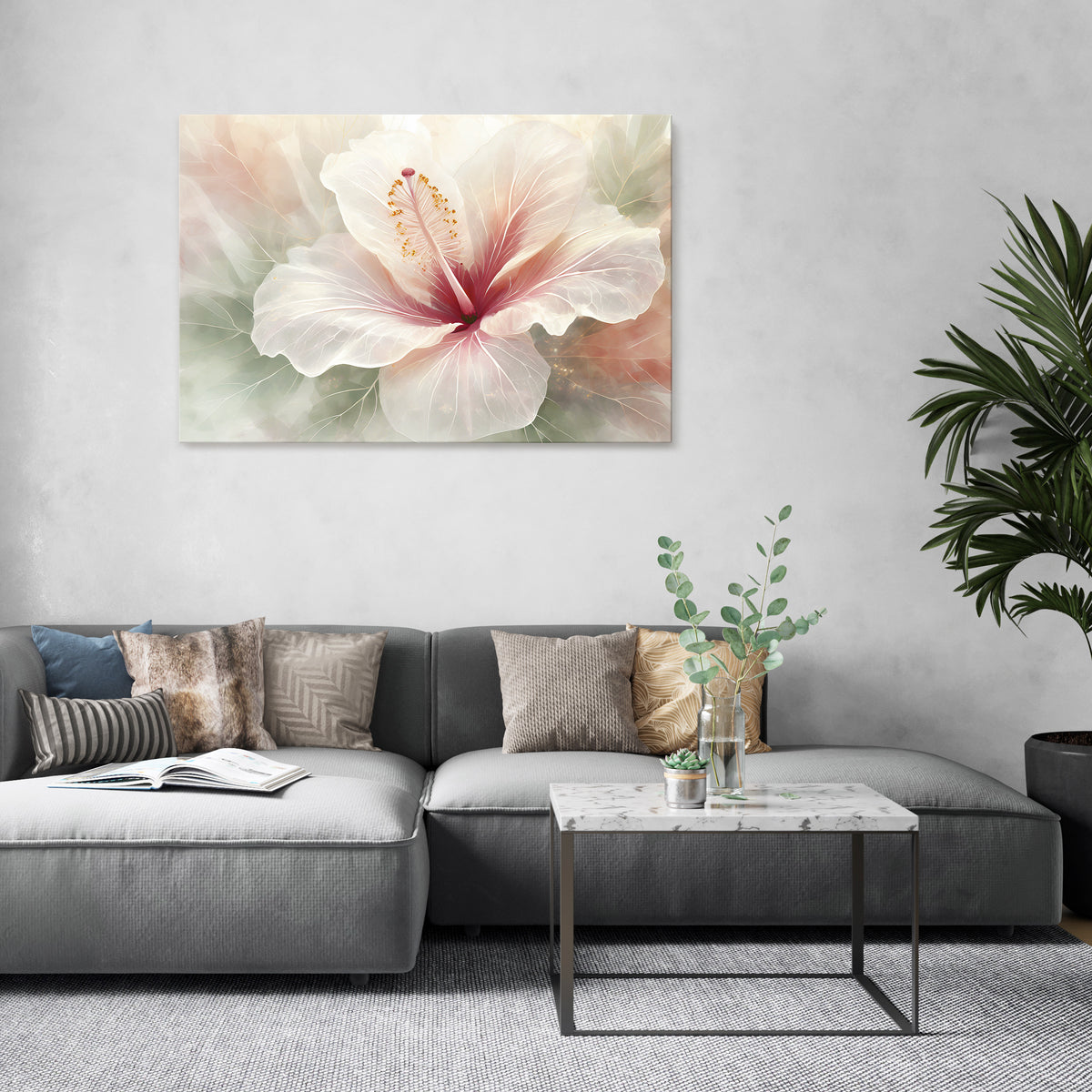 GOSSAMER FLORAL DREAM Horizontal Canvas Print