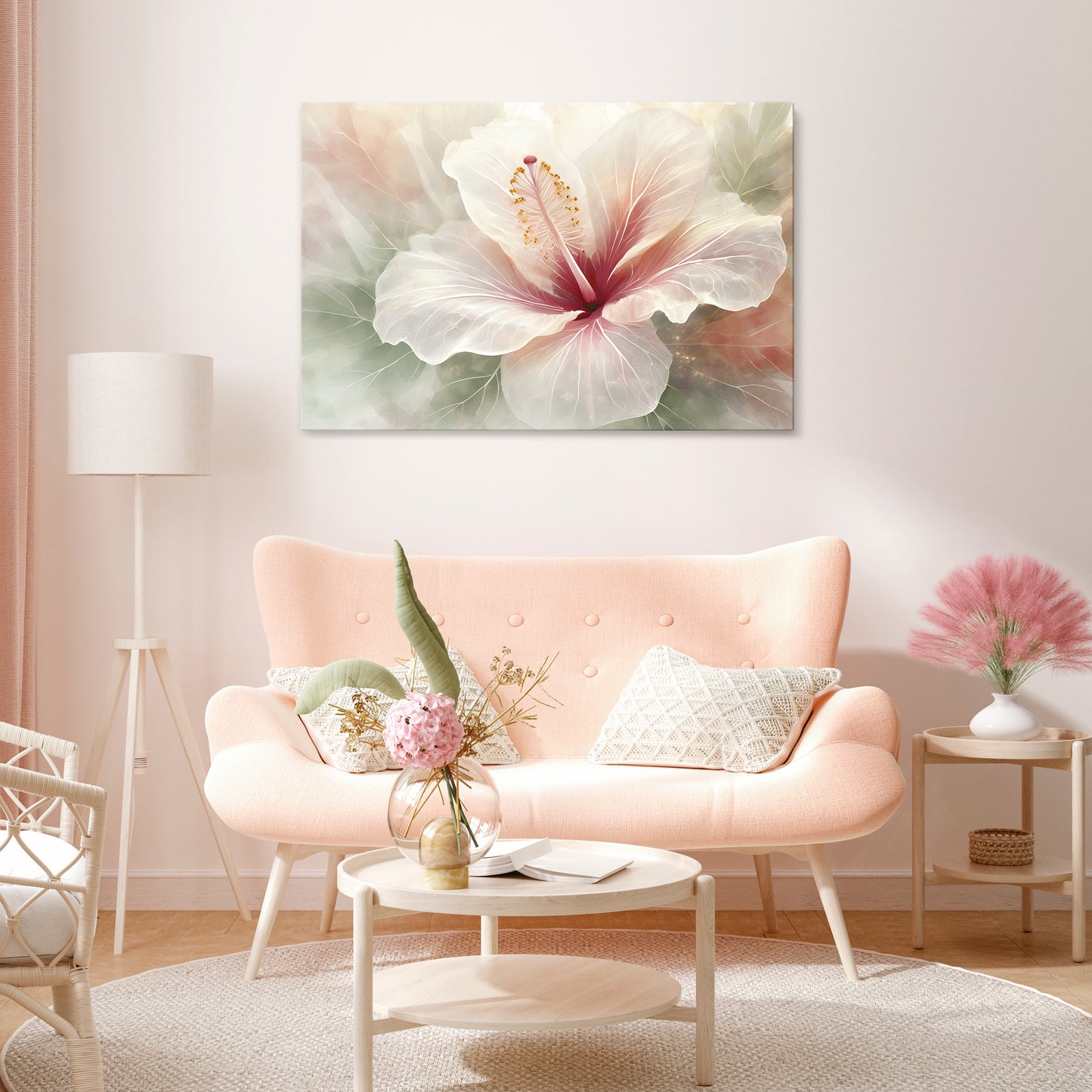 GOSSAMER FLORAL DREAM Horizontal Canvas Print