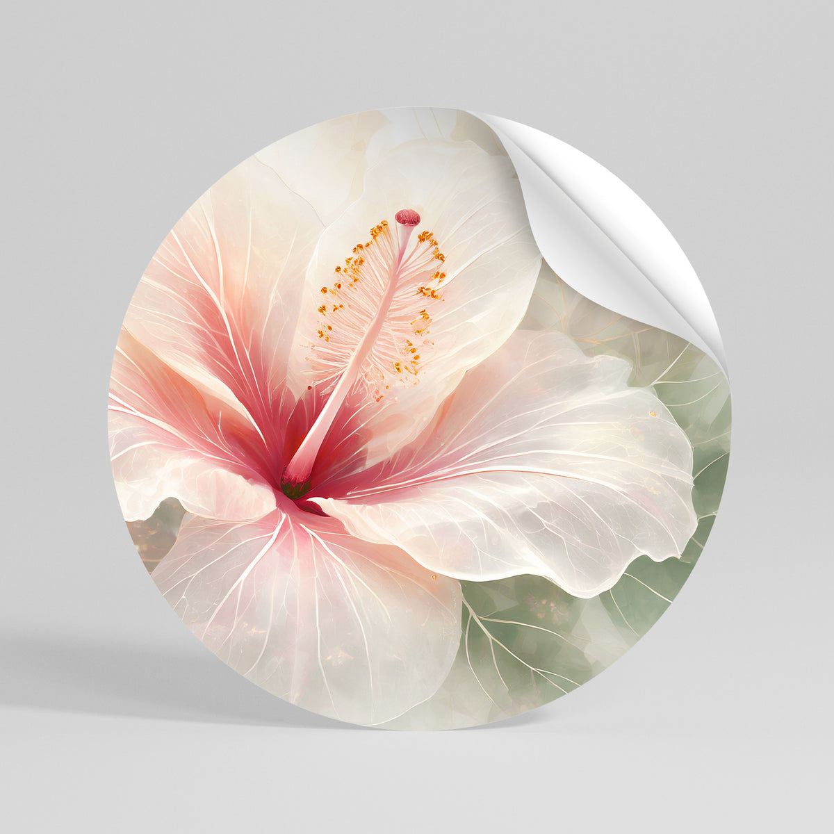 GOSSAMER FLORAL DREAM Kulatá samolepka