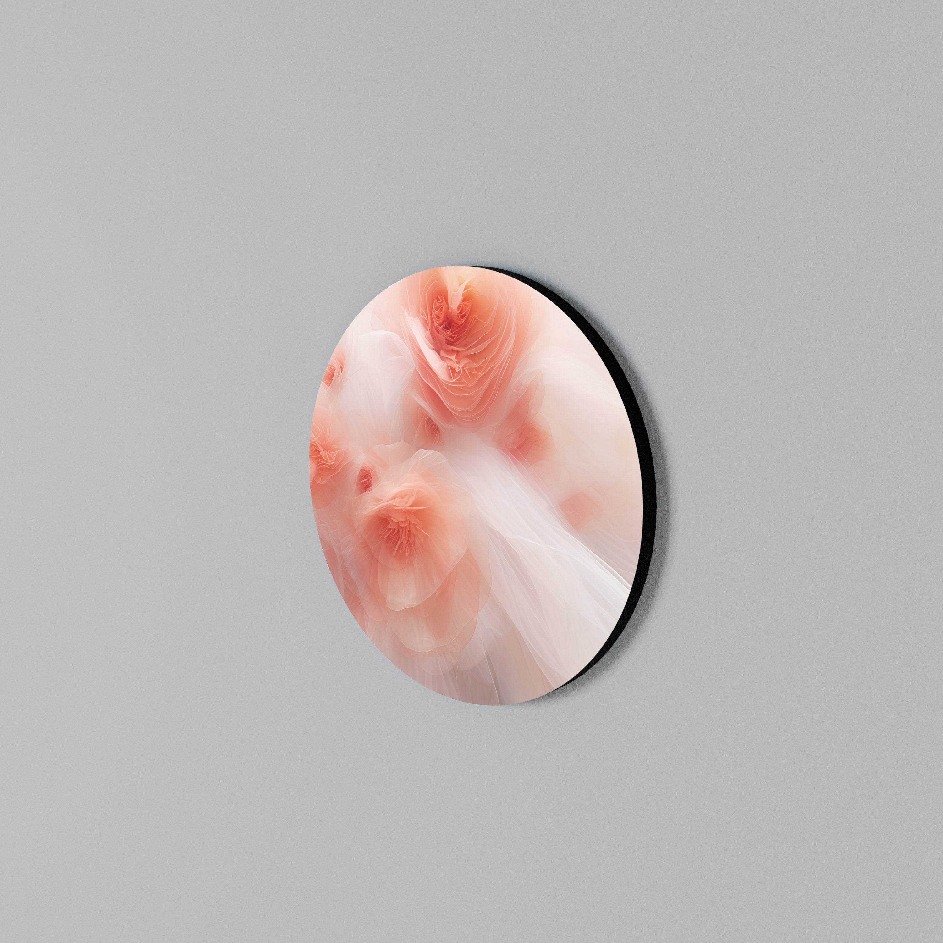 TENDER BLOSSOM VEIL Round Wall Art