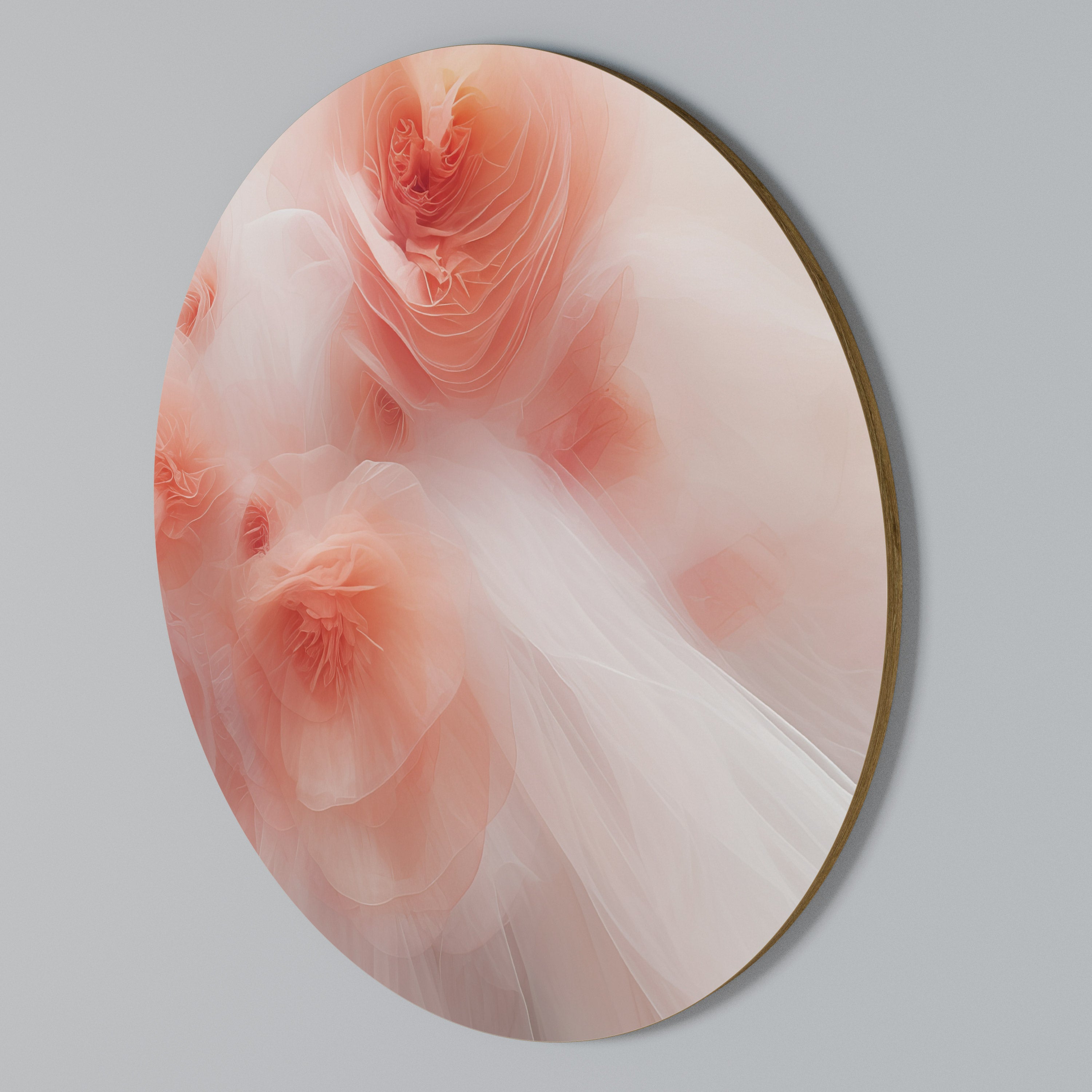 TENDER BLOSSOM VEIL Round Wall Art