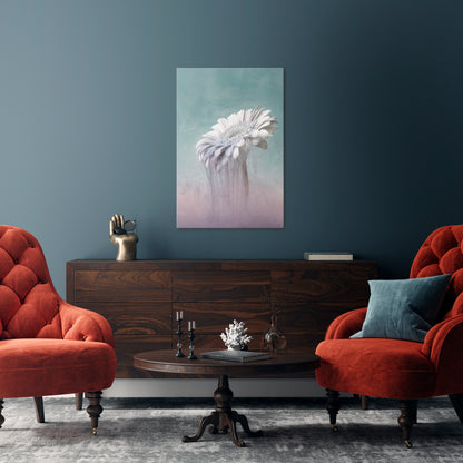 MELTING GERBERA Vertical Canvas Print