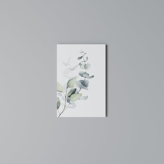 AQUA LEAF SYMPHONY Vertical Canvas Print