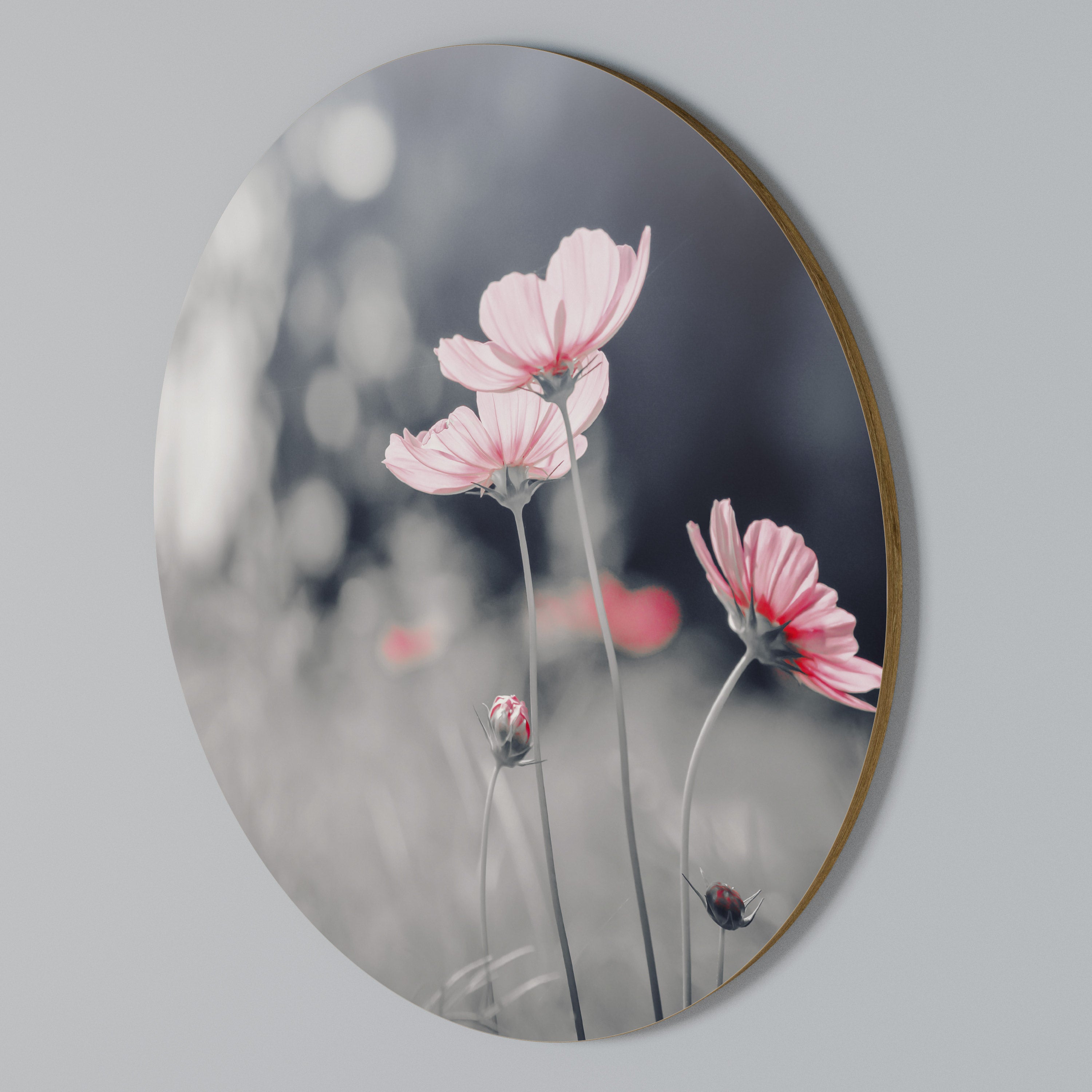 SUBTLE PETAL DANCE Round Wall Art