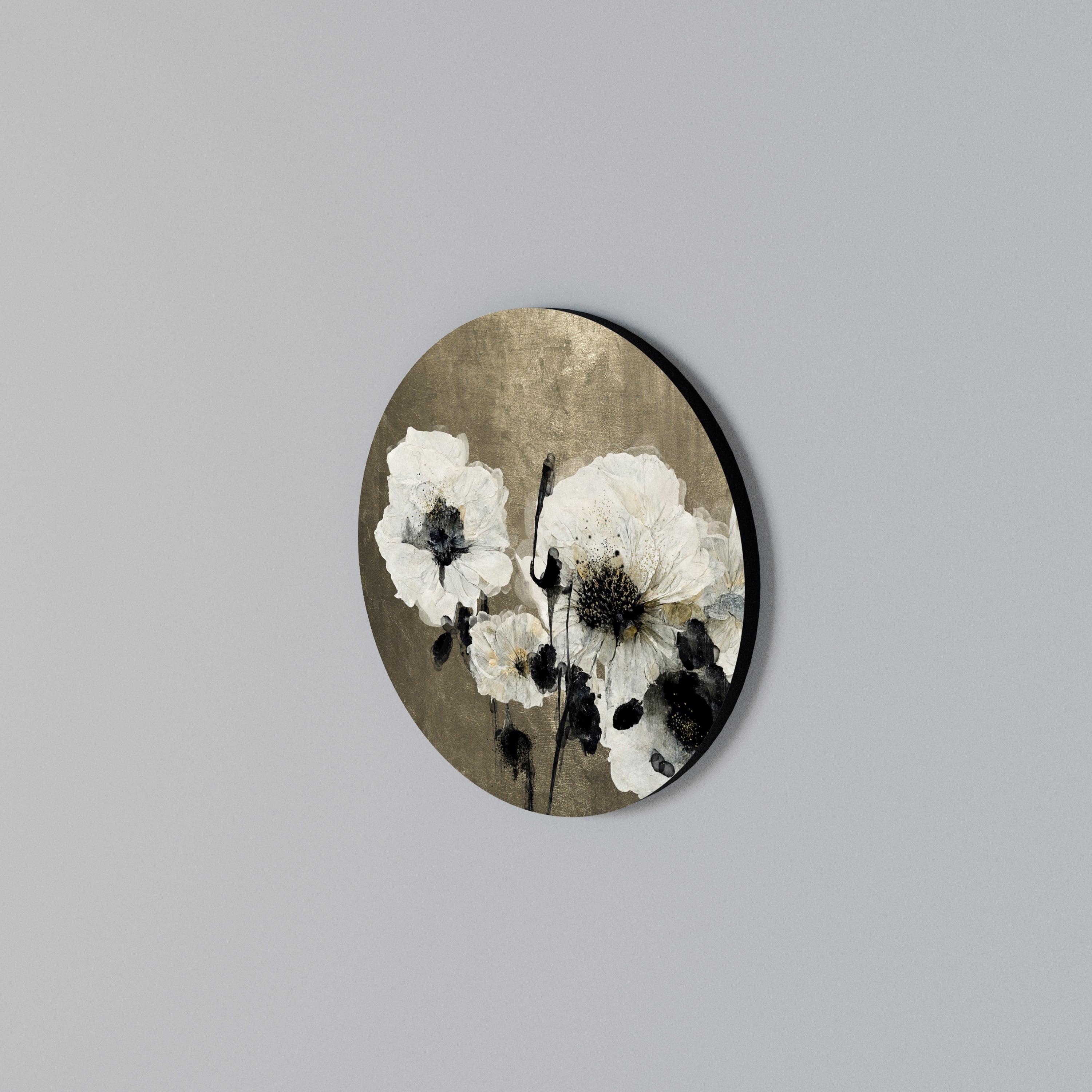 HARMONY IN WHITE Kulatá nástěnná dekorace