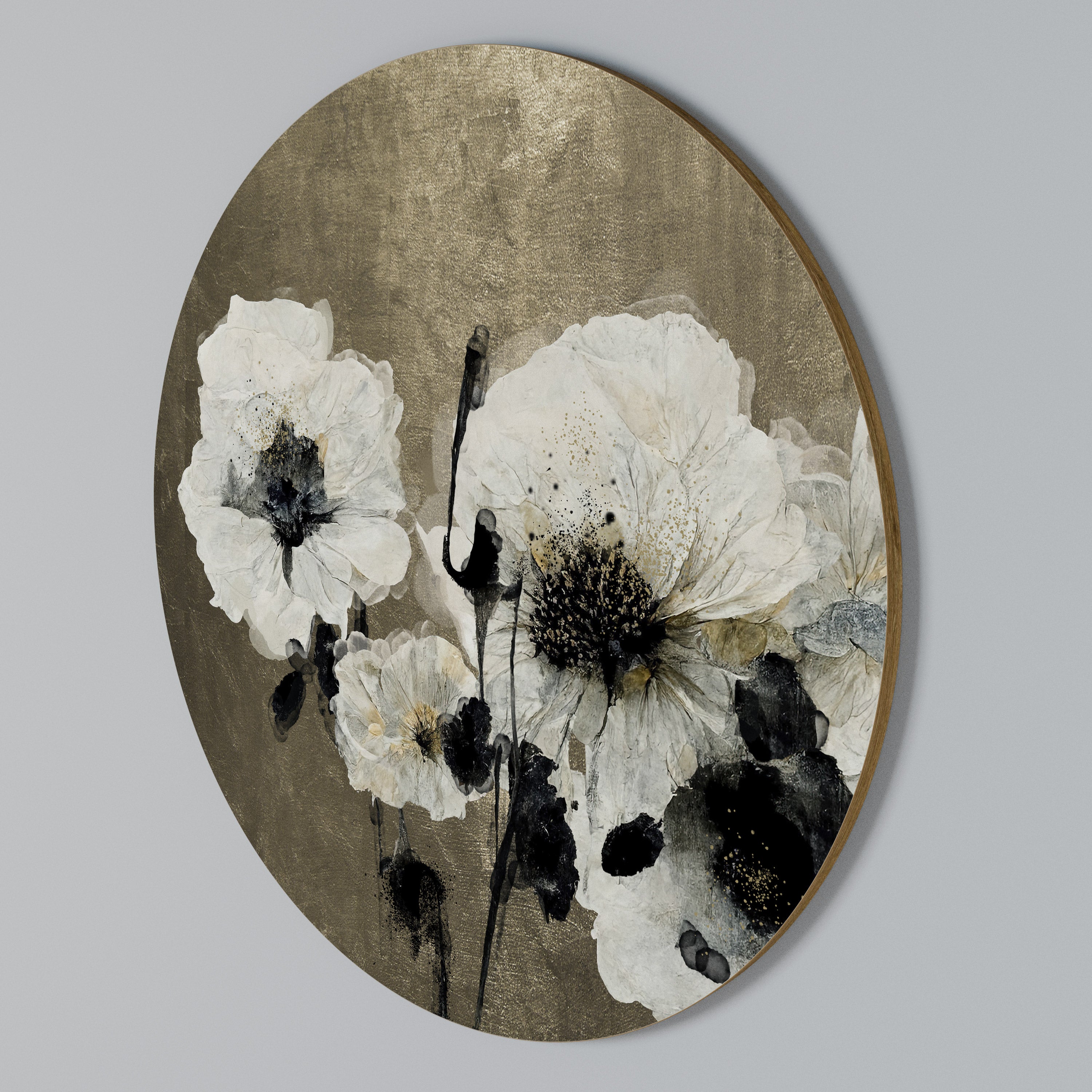 HARMONY IN WHITE Kulatá nástěnná dekorace