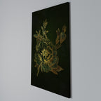 MIDNIGHT FLORAL GLIMMER Vertical Canvas Print