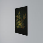 MIDNIGHT FLORAL GLIMMER Vertical Canvas Print