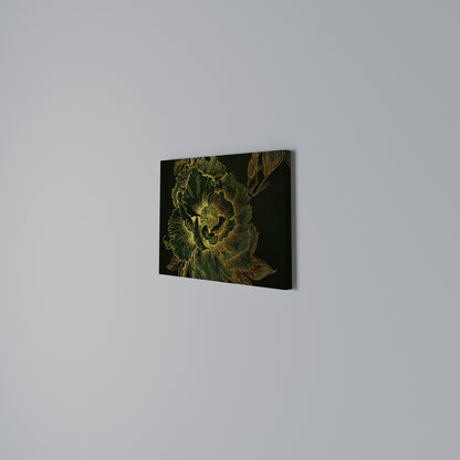 MIDNIGHT FLORAL GLIMMER Horizontal Canvas Print