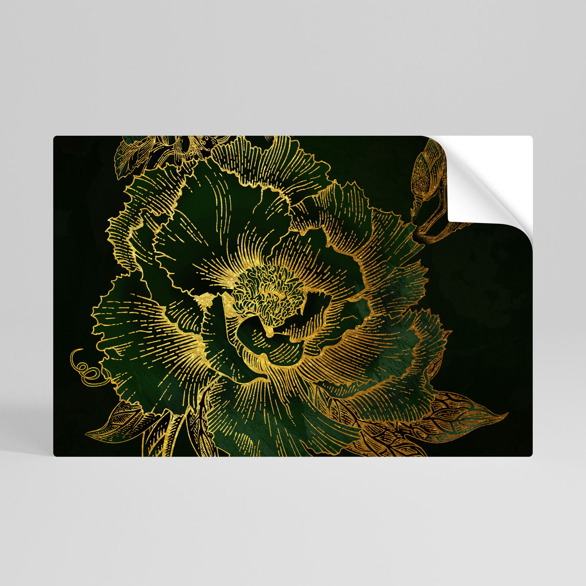 MIDNIGHT FLORAL GLIMMER Vodorovný samolepicí plakát