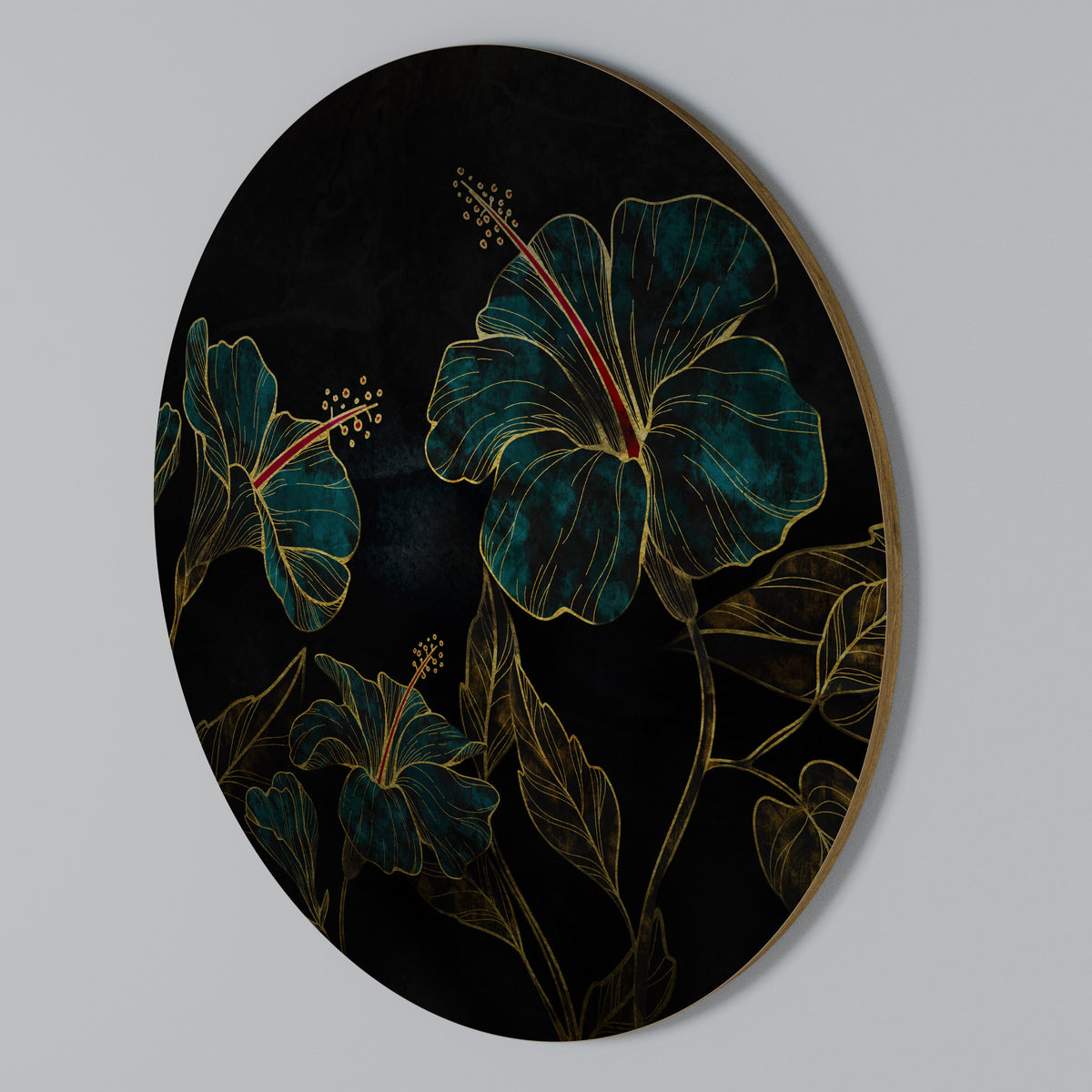 EMBERED BLOOM Kulatá nástěnná dekorace