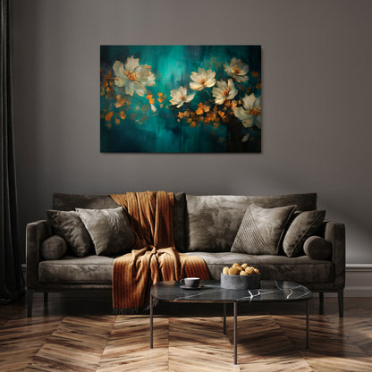 TRANQUIL GARDEN MUSE Horizontal Canvas Print