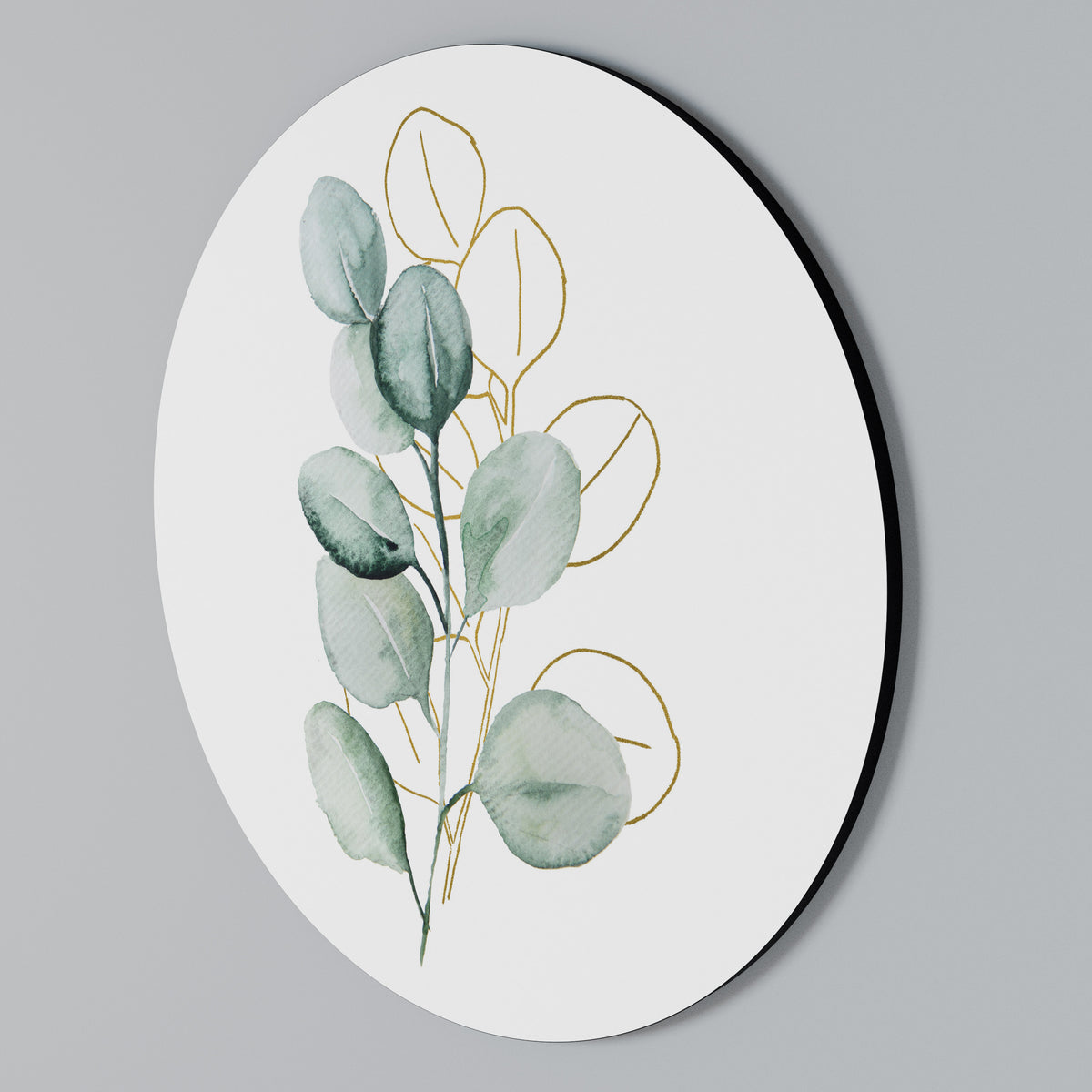 SILHOUETTES IN SOFT WATERS Kulatá nástěnná dekorace