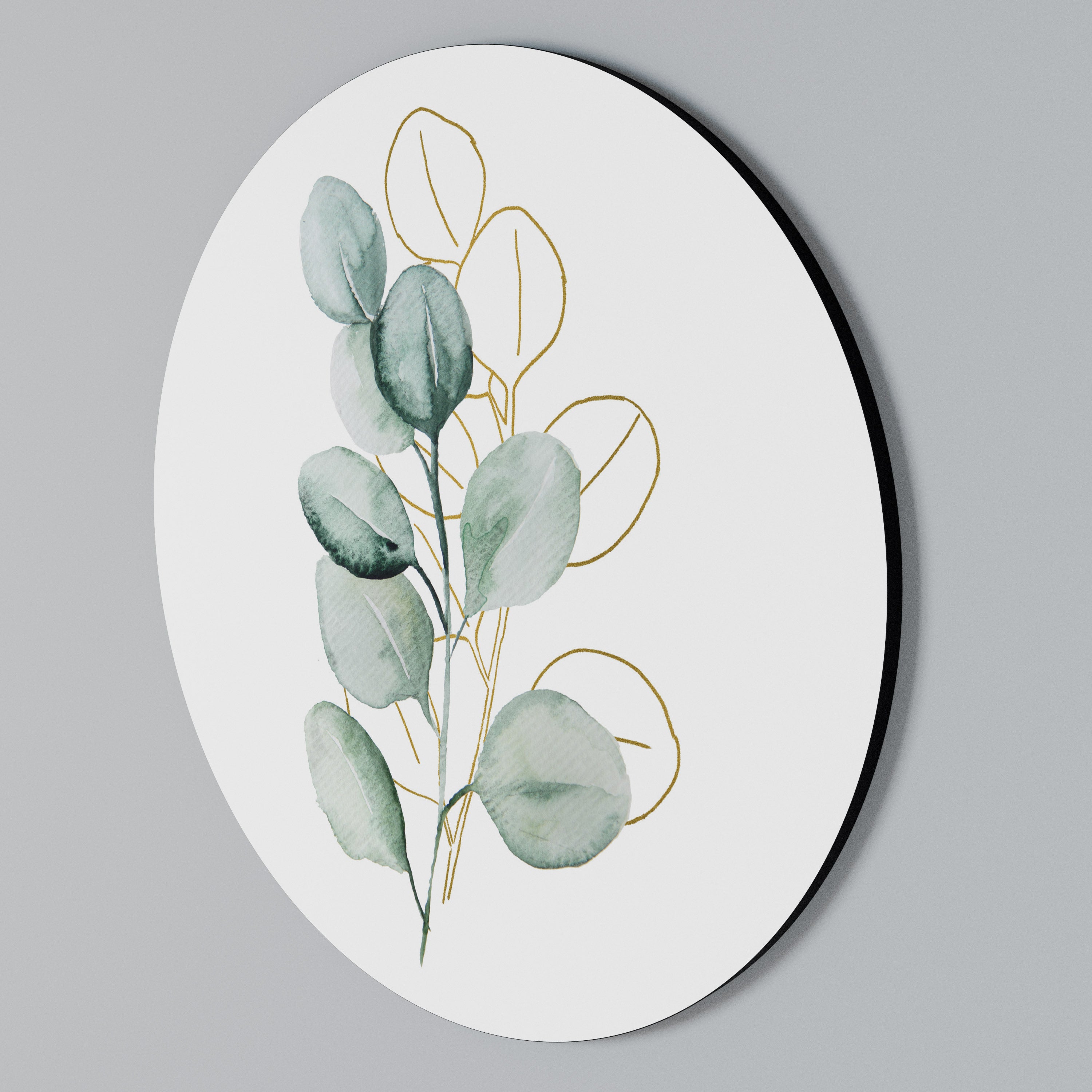 SILHOUETTES IN SOFT WATERS Kulatá nástěnná dekorace