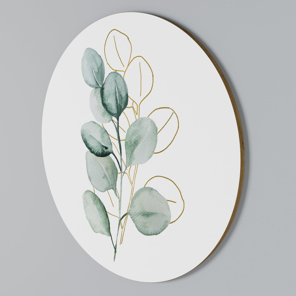 SILHOUETTES IN SOFT WATERS Kulatá nástěnná dekorace