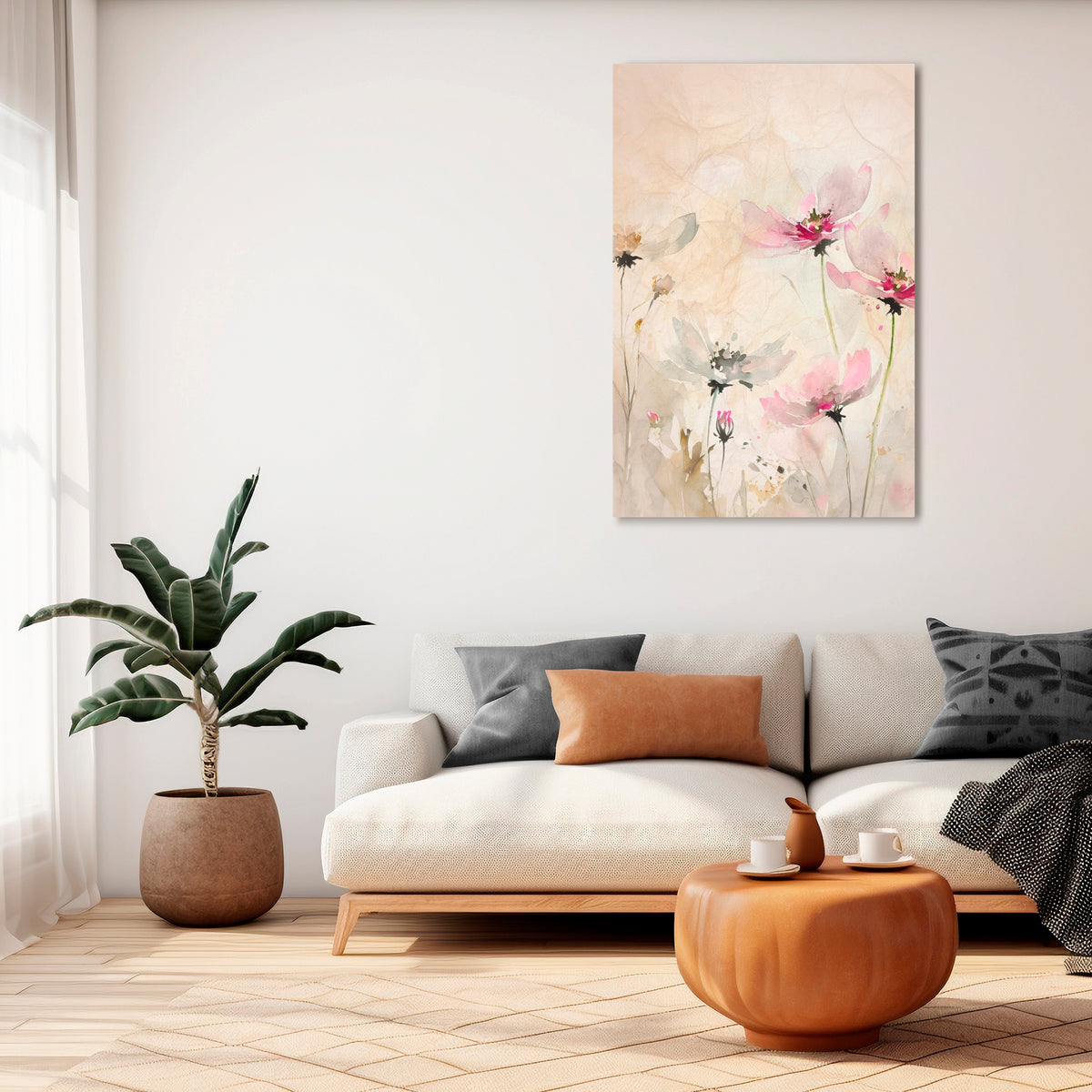 PAINTED LIGHTNESS Vertical Canvas Print