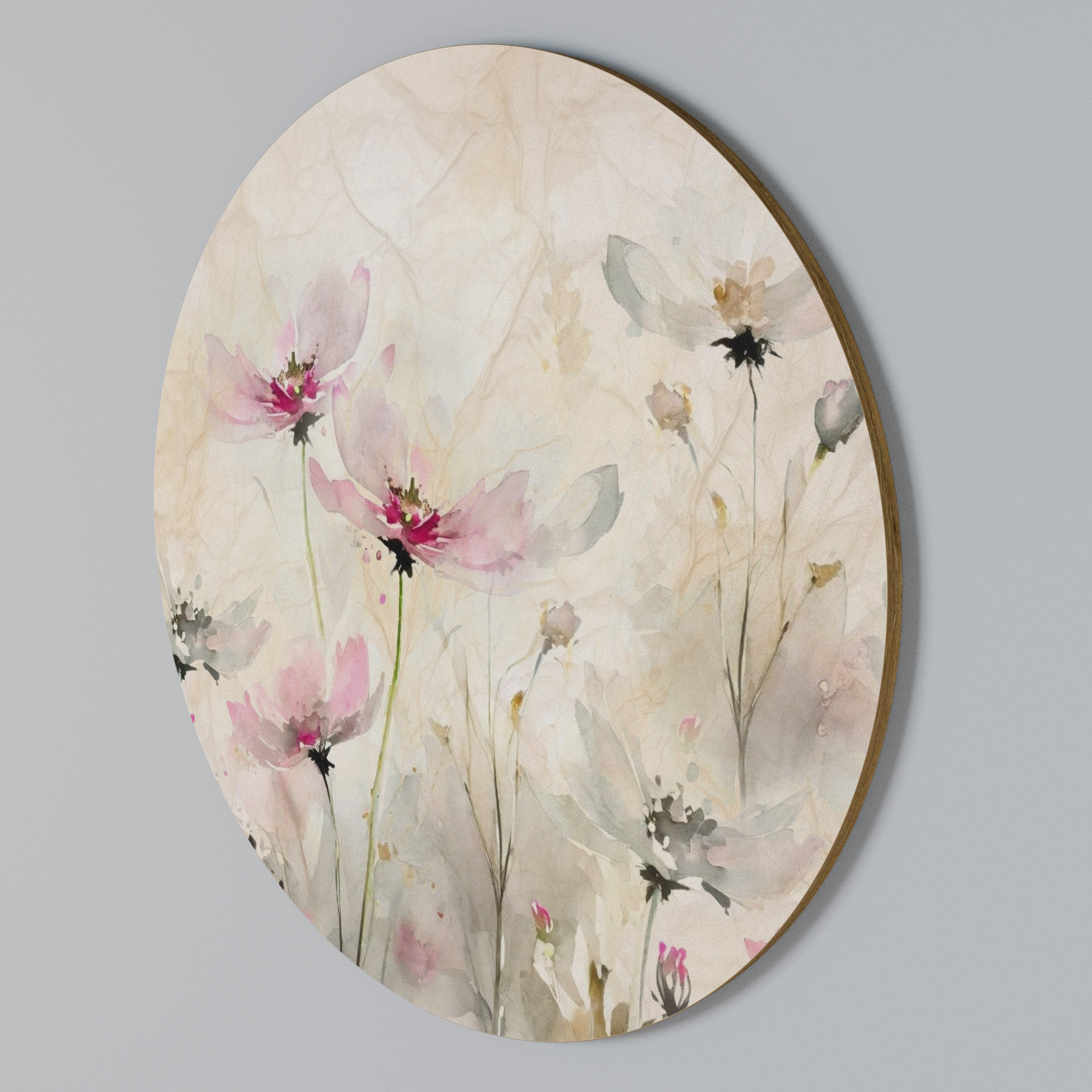 PAINTED LIGHTNESS Round Wall Art