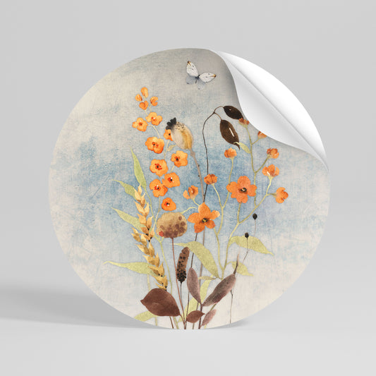 WHISPERS OF WILDFLOWERS Kulatá samolepka