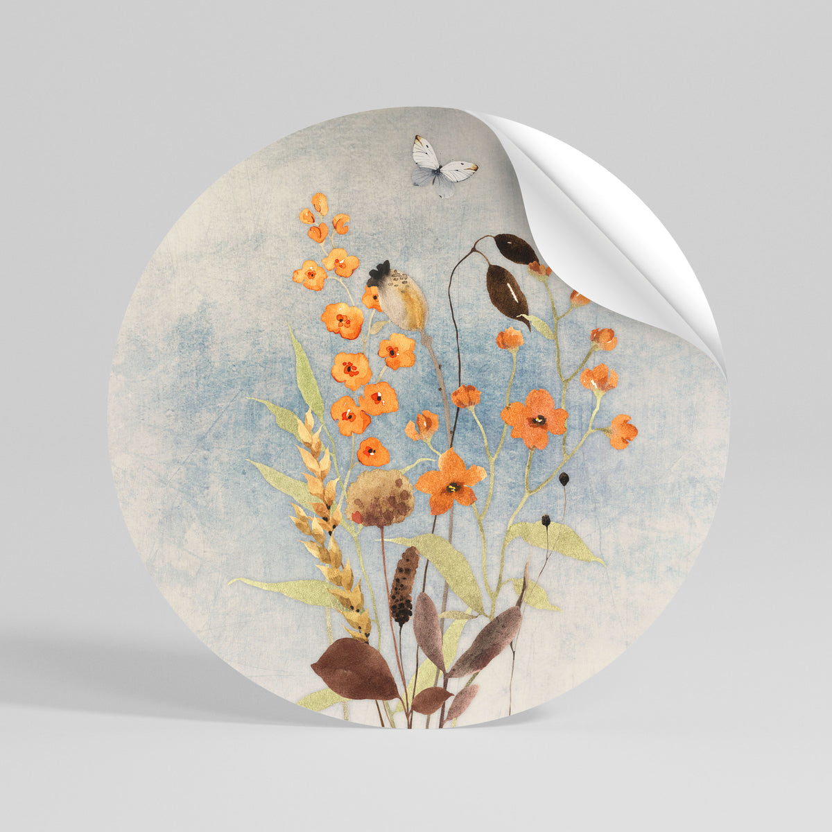 WHISPERS OF WILDFLOWERS Kulatá samolepka