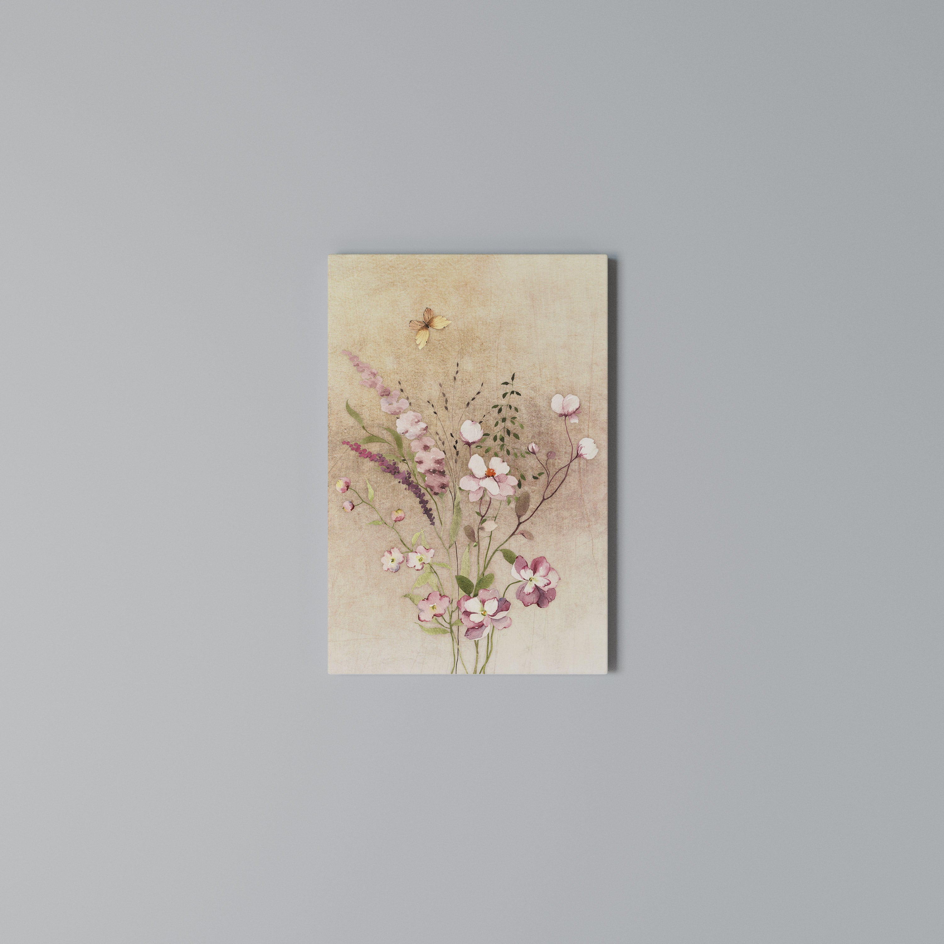 FLOWERED REVERIE Vertical Canvas Print